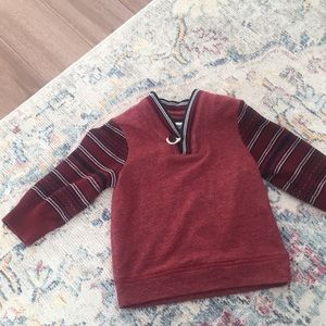 OshKosh boys red and navy pullover (18 months)